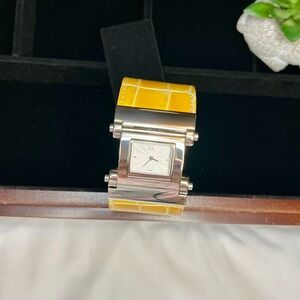 GUESS Collection (Gc) Vintage Textured Yellow Cuff Watch | Rare